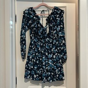 Abercrombie and Fitch Long-Sleeve Ruffle Mini Dress